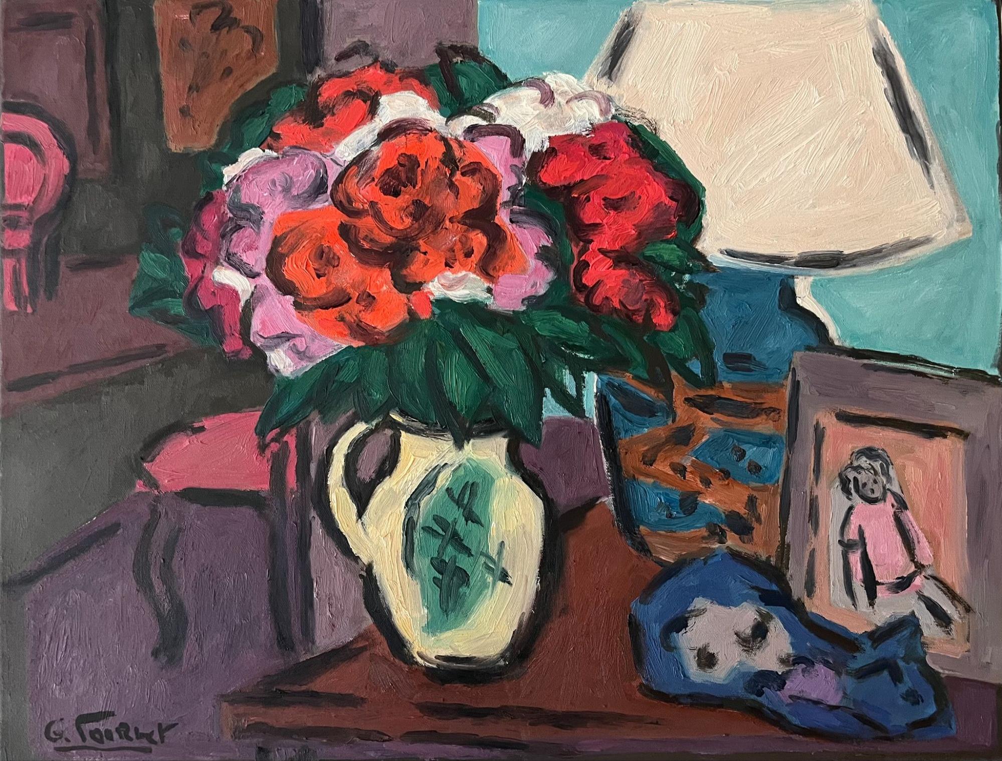 Nature morte au chat bleue